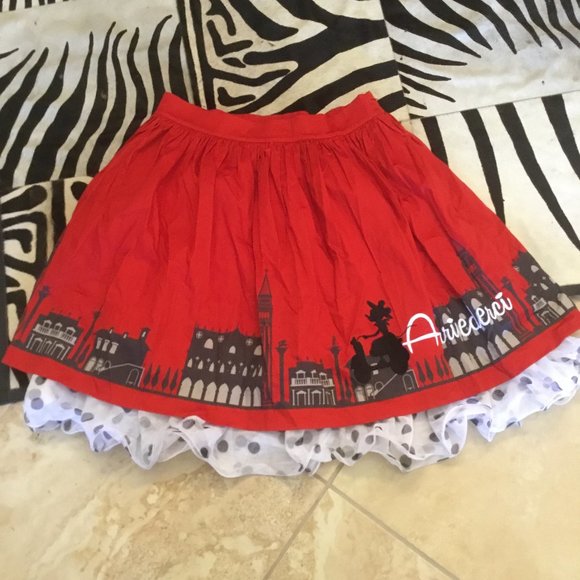 Disney  Dress Shoppe Epcot  Ariverderci skirt size XL New - Picture 1 of 4